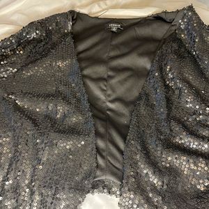 Torrid Black Sequins Blazer.